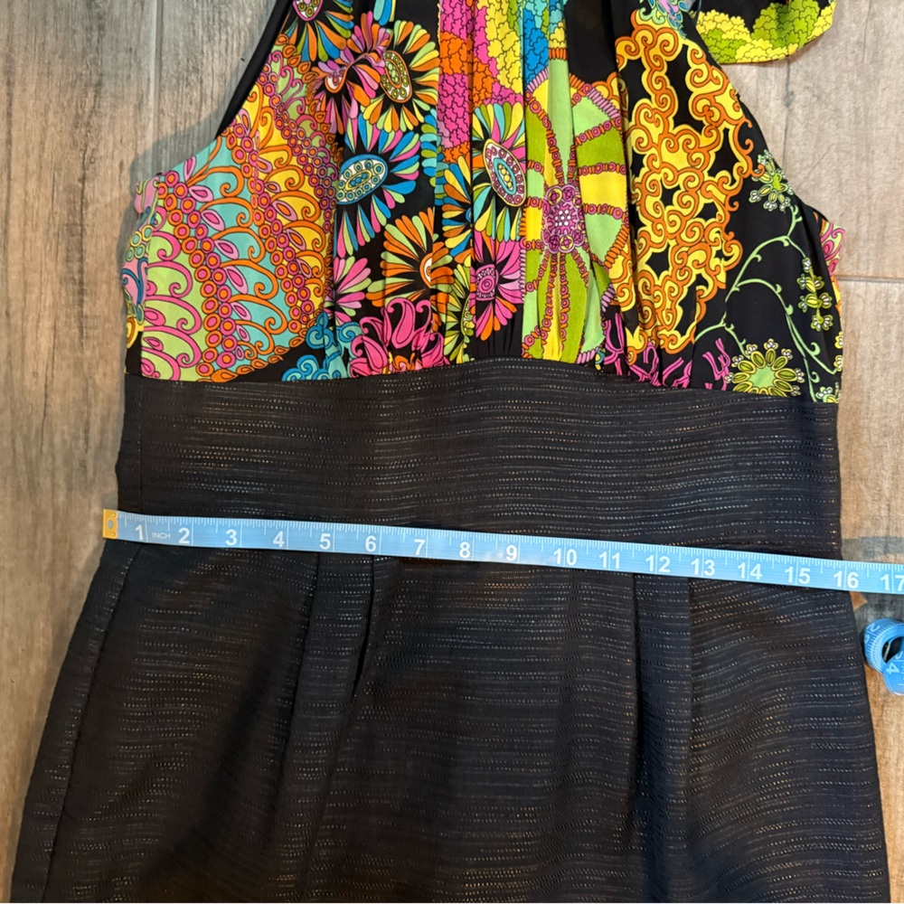 TRINA TURK SILK IBIS HALTER DRESS SIZE 10 - Picture 13 of 14